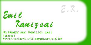 emil kanizsai business card